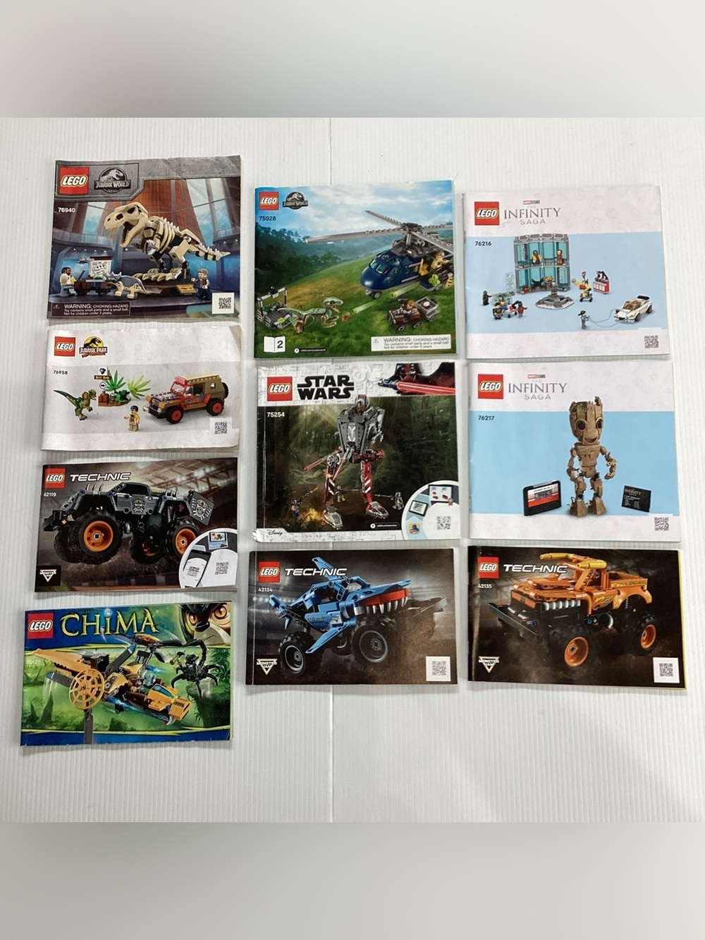 LEGO Instruction Manuals Mixed Lot of 10 Booklets Various Jurassic Infinity